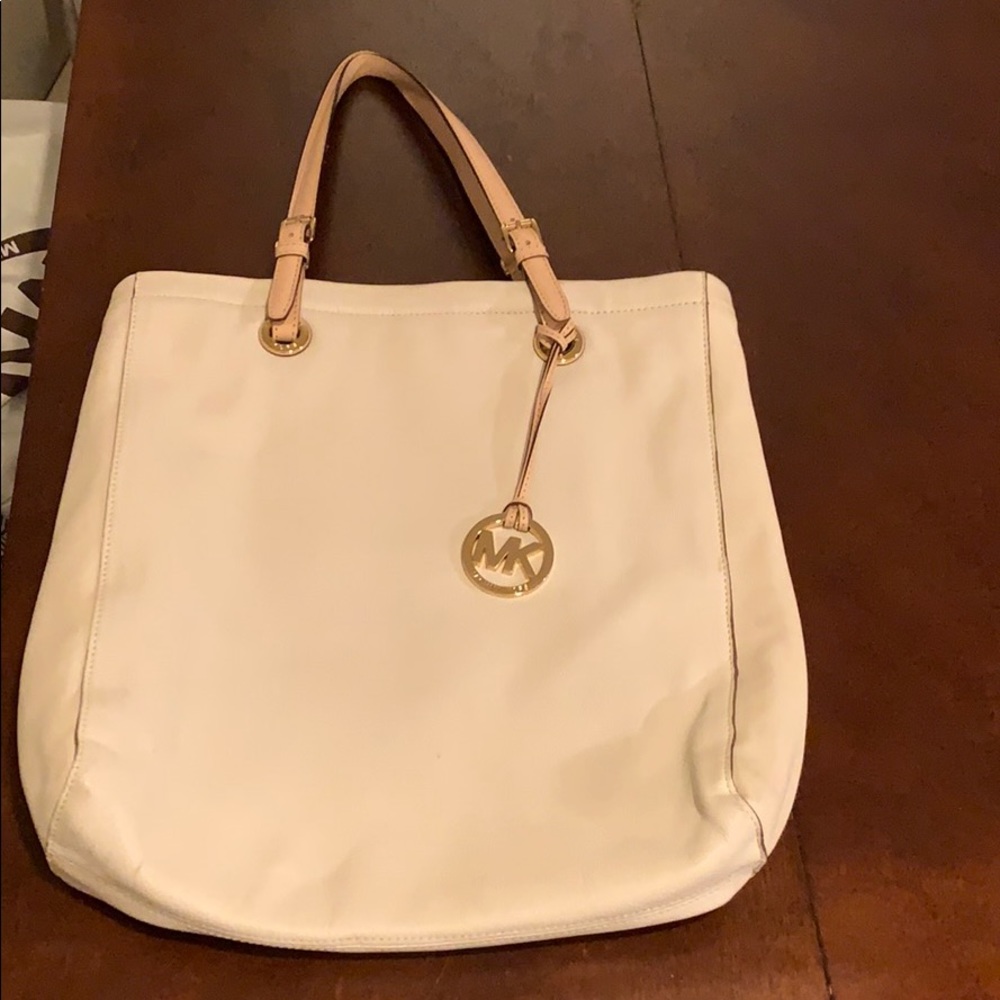 Michael Kors Signature North South Tote Ivory